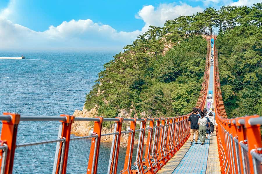 Busan: 7 Highlights Gyeongju City One Day Tour - Ulsan Daewangam Suspension Bridge for sea views and quick thrills