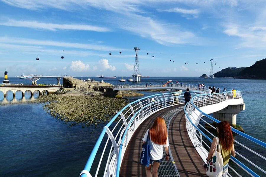Busan: Sky Capsule+ Huinnyeoul+ Gamcheon+ Songdo+ Night View - Songdo Skywalk: Walking Above the Water With a Glass Floor