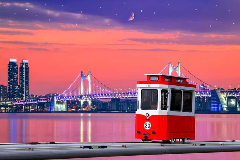 Busan: Sunset Haeundae Sky Capsule & Busan Night view Tour - Stop 1 to Stop 3: Haeundae Blueline Park and the Sky Capsule sunset