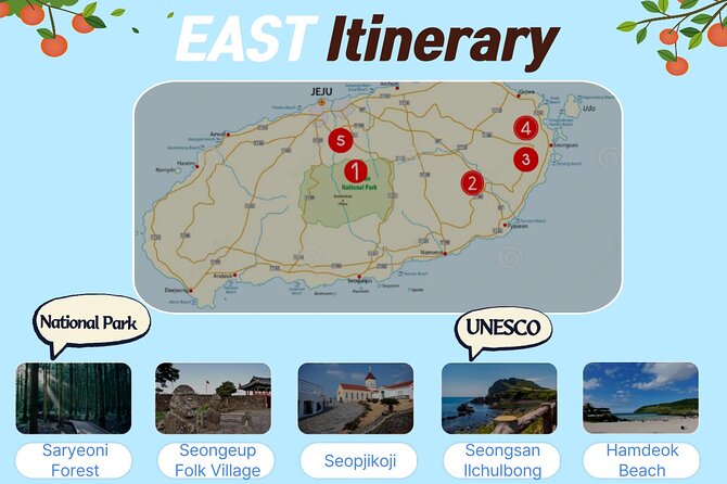 Jeju Island UNESCO Heritage Bus Tour - Seopjikoji and Sangumburi crater views, depending on the month