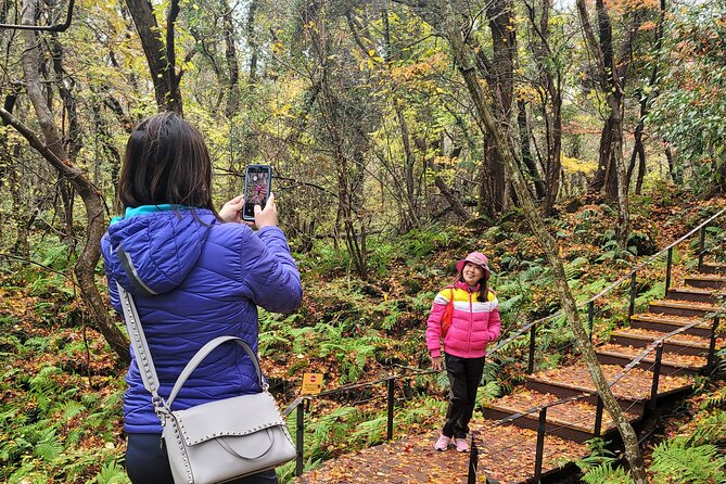 Jeju private UNESCO Site Day tour - East of Jeju Island - Stop 2: Sangumburi Crater, Hallasan’s submerged cousin