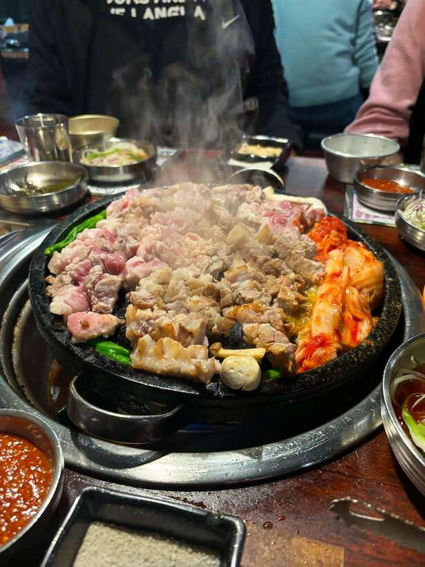 Korean bbq place of the month curated by the Host - The grilling lesson: how the host helps you actually cook