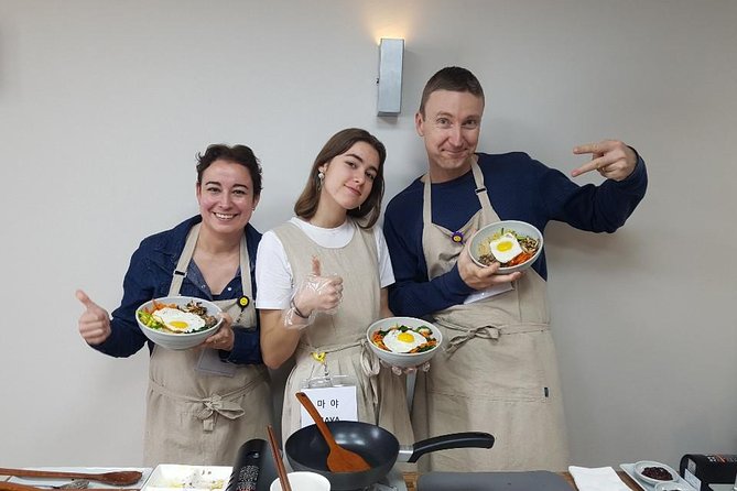 Korean cooking class in Haeundae, Busan - What you’ll cook: bibimbap, seaweed soup, and Korean pancakes