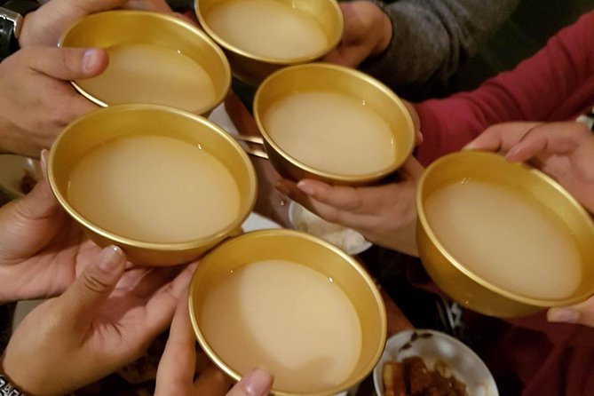 Seoul: Anthony Bourdain-Inspired BBQ and Pub Experience - Stop 2 at Cheonghakdong: mungbean pancake plus a Korean alcohol crash course