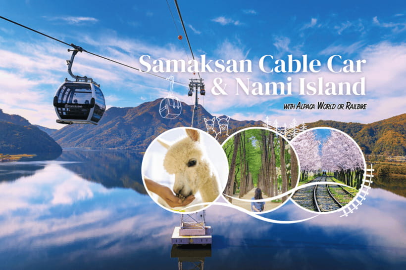 Seoul: Samaksan Cable Car & Nami with Alpaca World/Railbike - Samaksan Cable Car and Skywalk Observatory: the view payoff