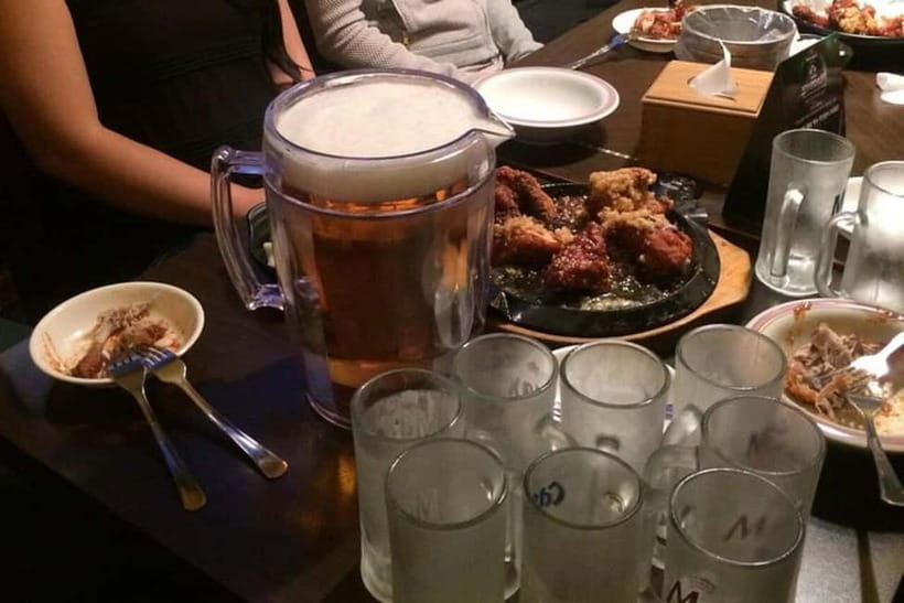 Small-Group Night Dining Tour: 10 Tastings With KBBQ Course - The drink lineup: soju, Korean beer, and traditional rice wine