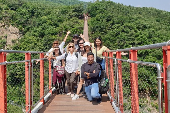 Small Group Tour to DMZ & Suspension Bridge with Hotel Pickup - Gamaksan Suspension Bridge: a reflective finish with real steps